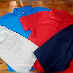 Big & Tall IZOD Pinstriped Seersucker Men's size 2X XXL 42 Polo shirt Shorts